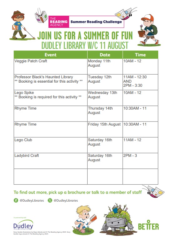 Dudley Library - Summer Reading Challenge Week 4